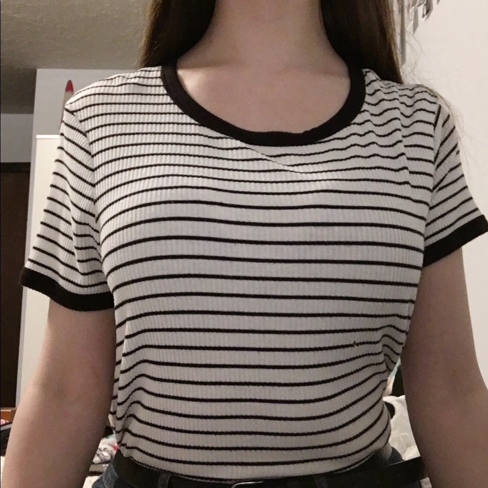 Black and White Stripped Top